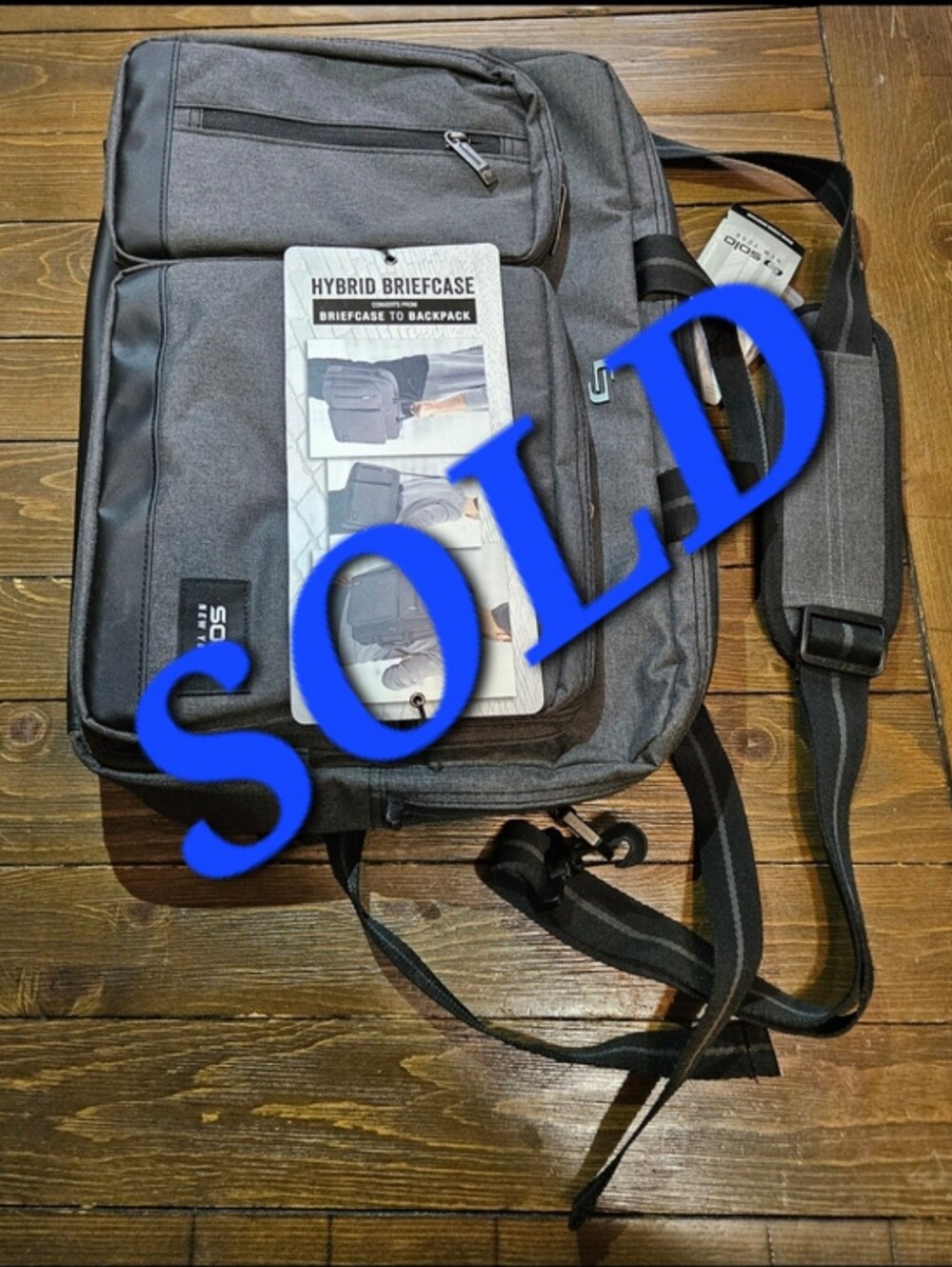 Solo New York Brand New Unopened Hybrid Briefcase to Backpack - Gray